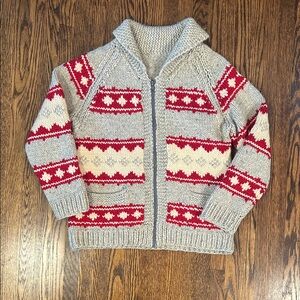Vintage Homemade Heavyweight Wool Cowichan Sweater